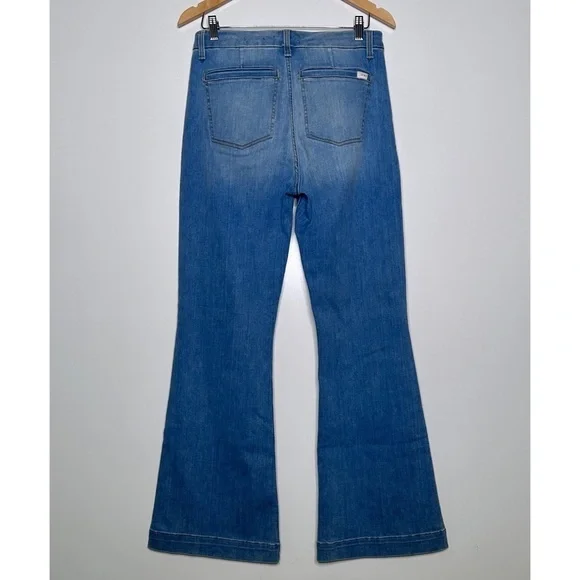 Jen7 by 7 for All Mankind La Quinta Tailorless High-Rise Flared Trouser Jeans - Picture 7 of 13